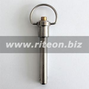 Ring handle ball lock pin